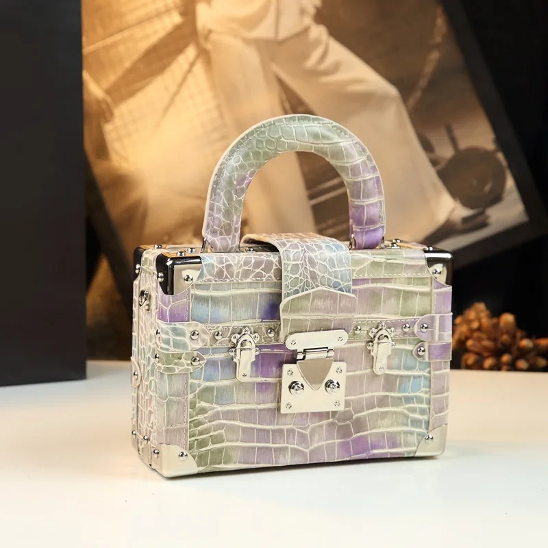 

2025 Spring Summer Box Bag, Mini Case Crossbody Purse for Women, Chic Shoulder Tote, Minimalist Day-to-Night Bag, Textured Sling