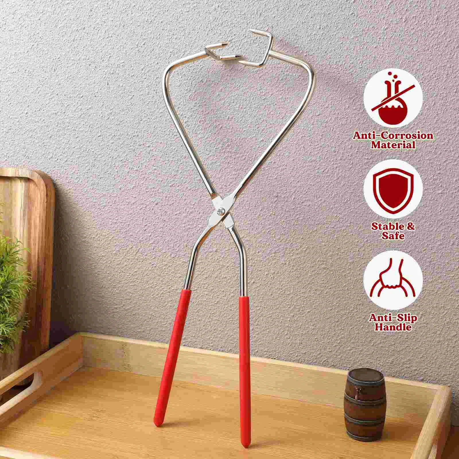 Stainless Steel Caliper Metal Pottery Clamp Clay Sculpture Dipping Tongs Pottery Kiln Hand Clamp Clay Modeling Ceramics Tool