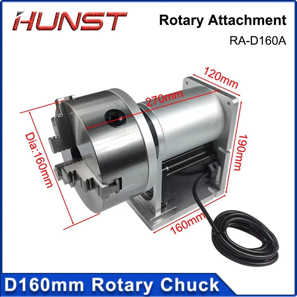 HUNST Rotary Worktable Chuck Diameter 160mm Rotary Attachment With Driver DM5042 for Fiber Laser Marking Machine