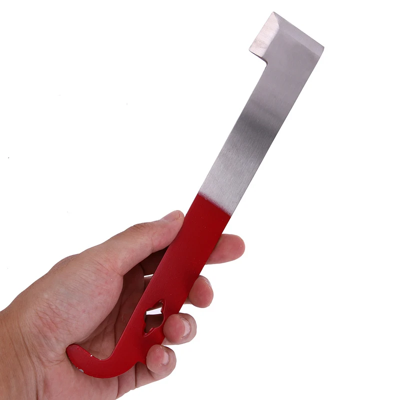 Beekeeping Equipment Red 27cm Stainless Beehive Tool Frame Lifter and Scraper J Shape Hook Beekeeper Tool Scraping Knife