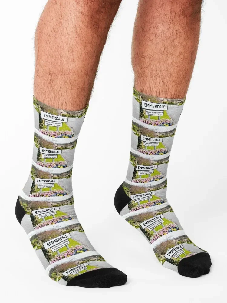 The Village Of Emmerdale Socks short new in's soccer anti-slip Run Men Socks Women's