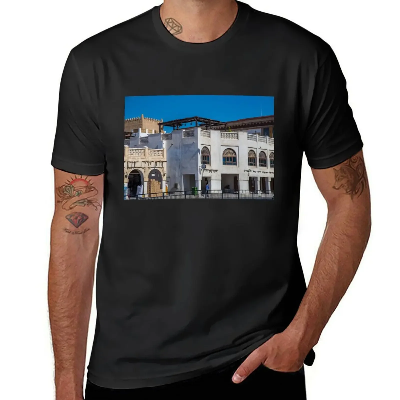 Qatar. Doha. Souq Waqif. T-Shirt customs design your own graphics tees Men's t-shirts