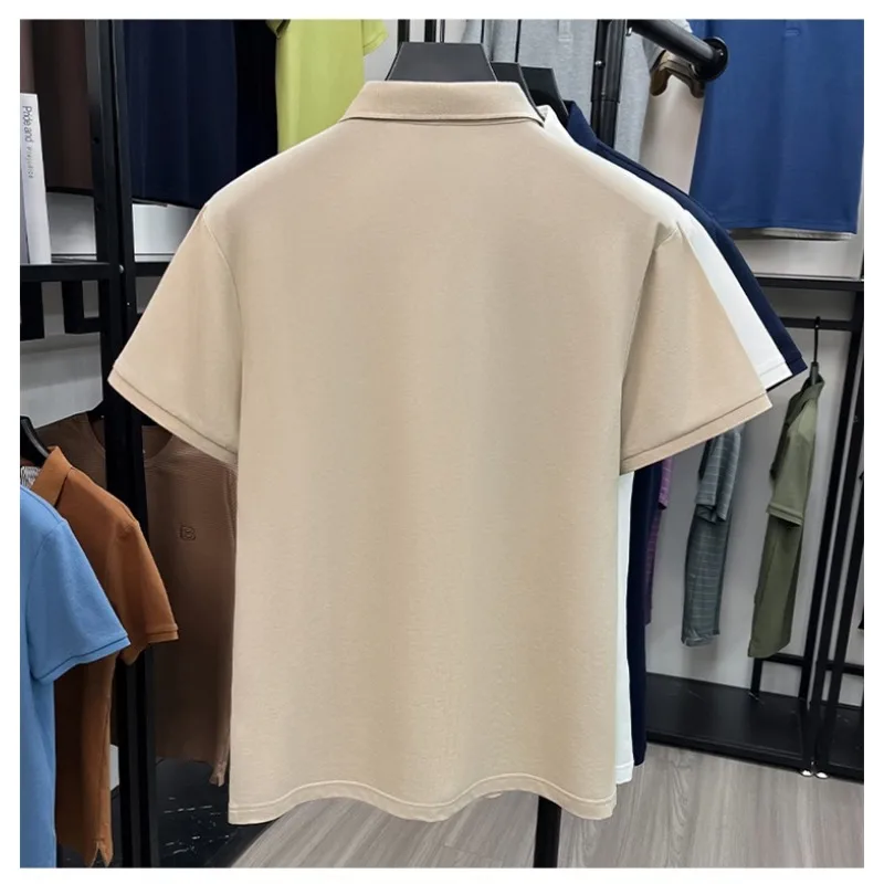 T Shirts For Men Polo Shirt Summer Short Sleeve Cotton Casual Comfortable Solid Color Basic Top  Clothing Apparel