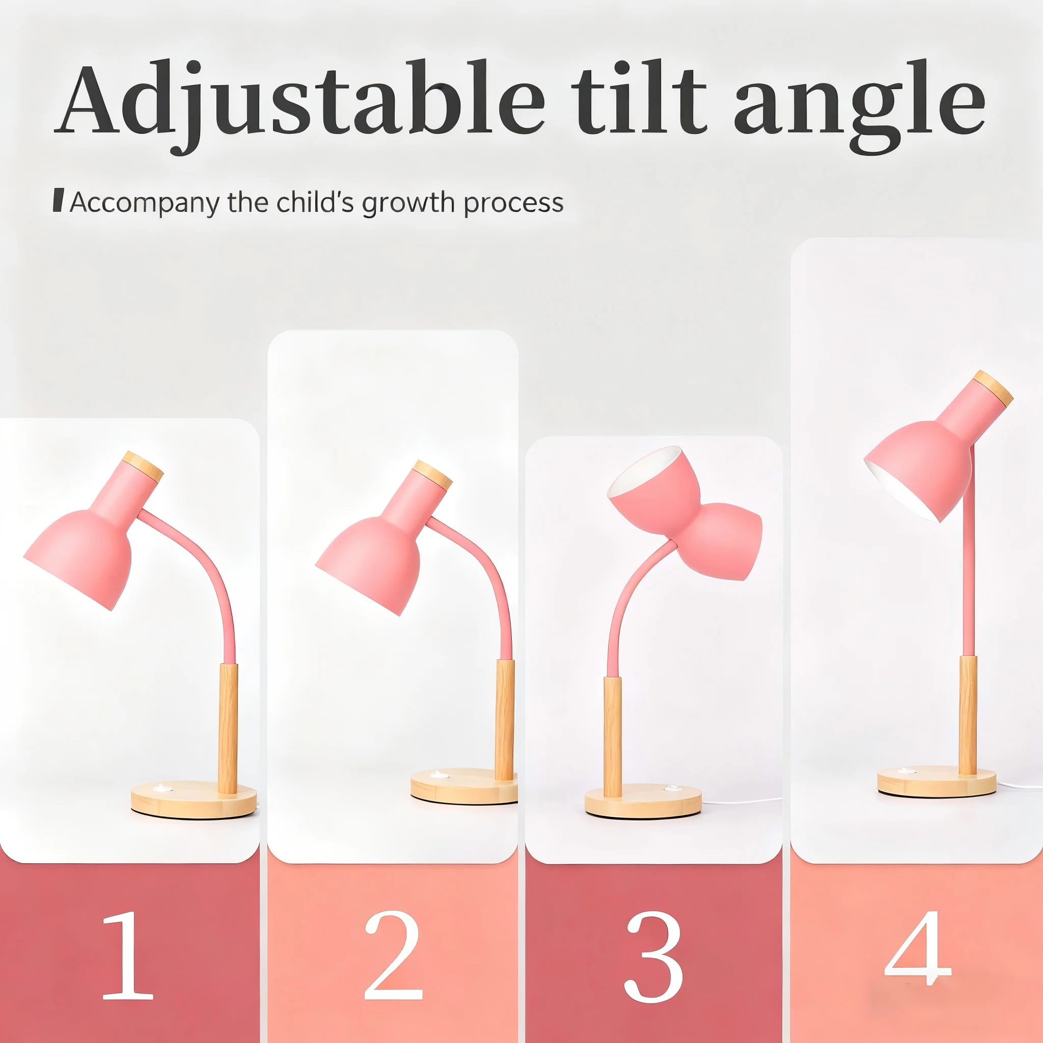 E27 LED Desk Light 110V 220V With European Plug Eye-Care Table Light for Indoor Study And Work Decorative Lighting Fixtures