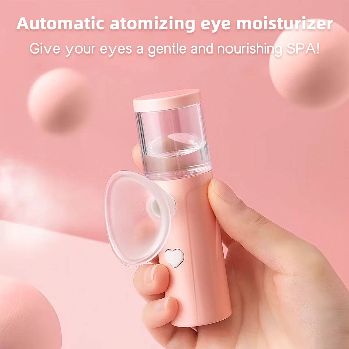 目の疲れを和らげるナノアトマイザー、携帯用USB充電式、乾燥と疲労を軽減、保湿と洗浄の2in1