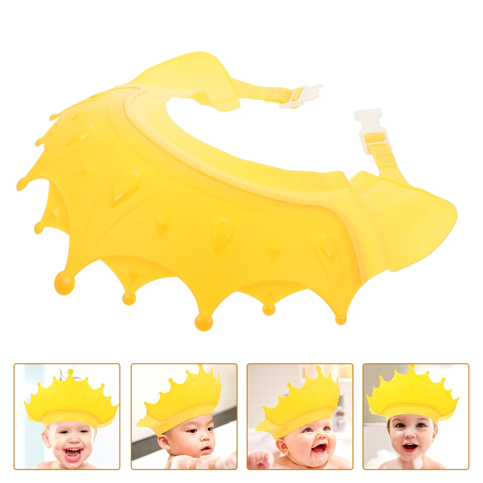 

Children's Shampoo Cap Adjustable Bathing Hat Baby Shower Portable Hair Wash Kids PP TPE Safe Lightweight No