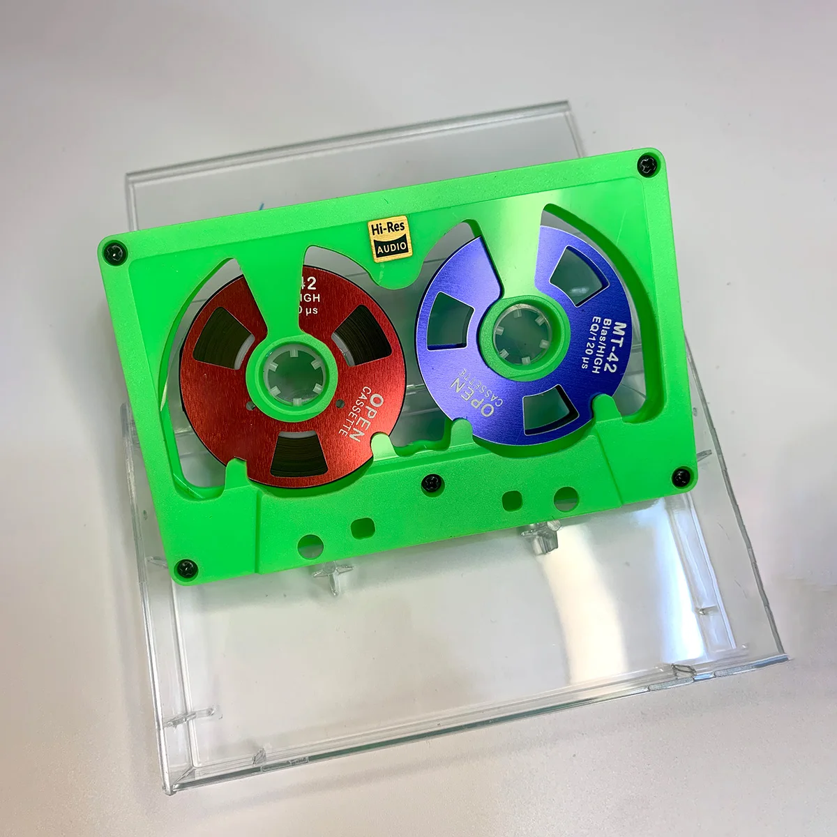Neue Audio-Kassettenrolle zum Spulen, Kassette, 50 Minuten, leeres Klebeband, doppelseitige Metallrolle, hohles Gehäuse, selbstgemachtes, hochwertiges Design – Detail 14