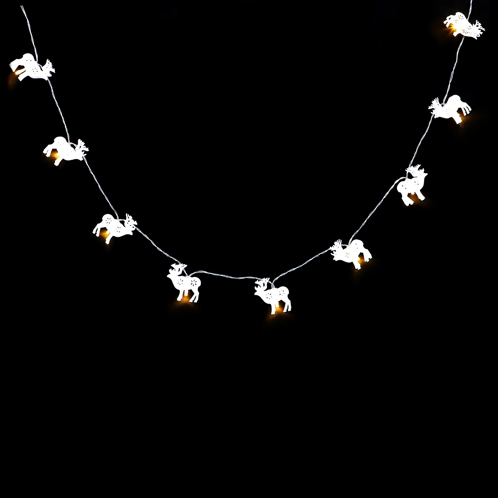 Luces LED para festivales, luces navideñas en forma de Wapiti, cadena de luces única, decoración fácil de instalar, lámpara de estilo navideño