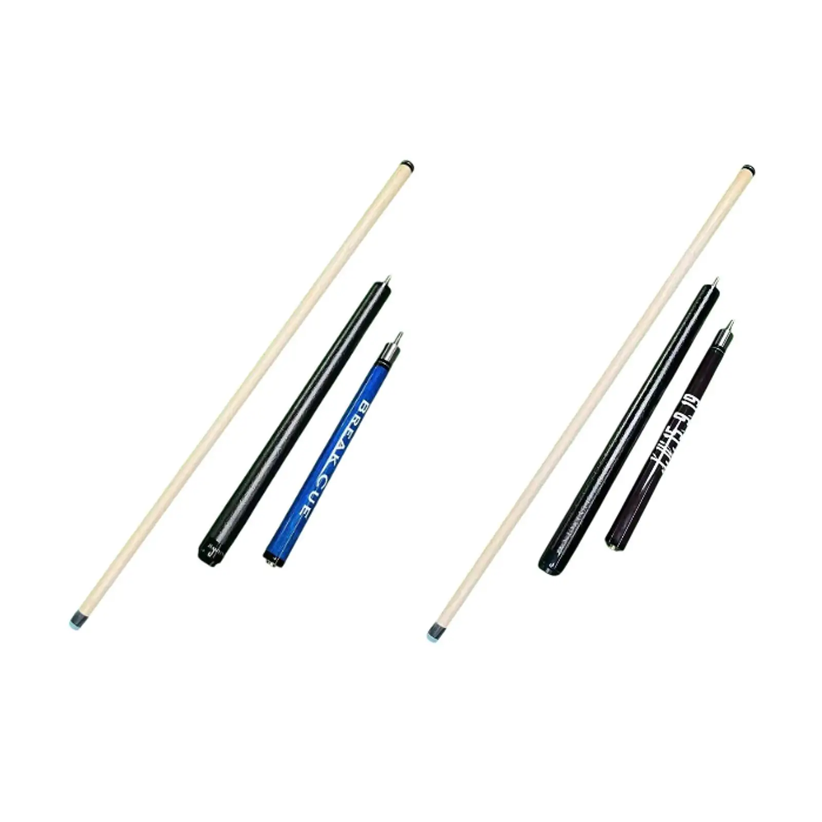 Portable Pool Cue Three Section Lightweight Wooden Break Jump Stick for Practice and Training Sessions