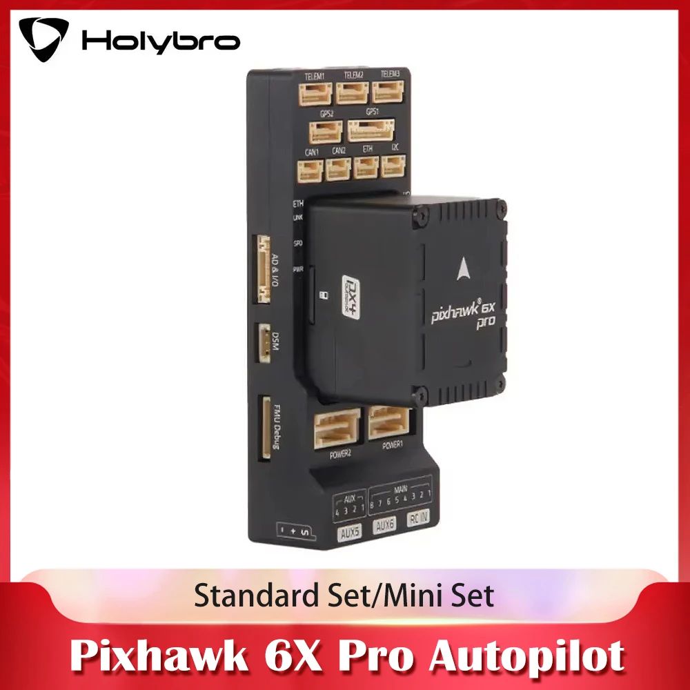 

Holybro Pixhawk 6X Pro Autopilot H753 Модуль контроллера полета Стандартная база PM02D для промышленного и коммерческого дрона