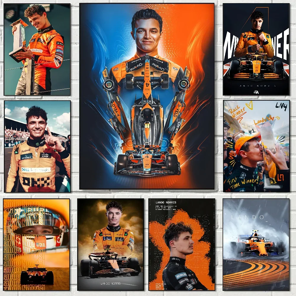 Lando Norris Formula 1 F1 Race Winner Poster Print Home Living Room Bedroom Bar Restaurant Cafe Art Canvas Painting