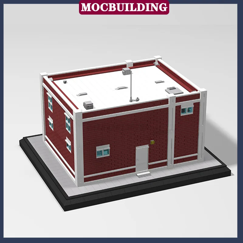 MOC City Building Fire Station Model Building Block Assembly Fire Collection Series Toy Gifts