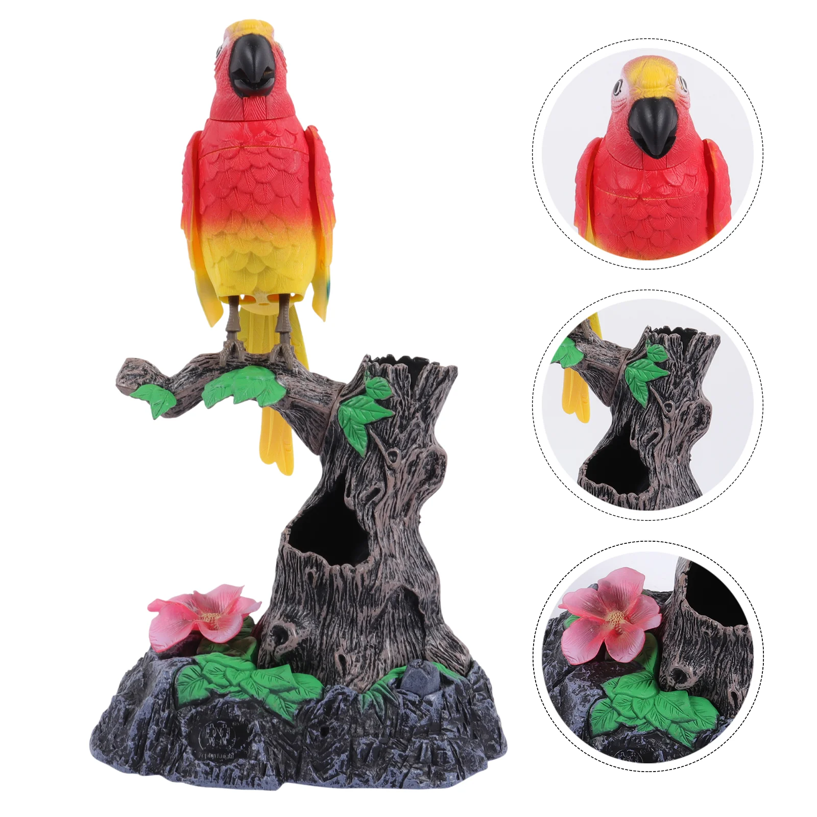 Toy Parrot Voice Control Chirping Bird Singing Decorate Colorful Simulation Sound Activated Child