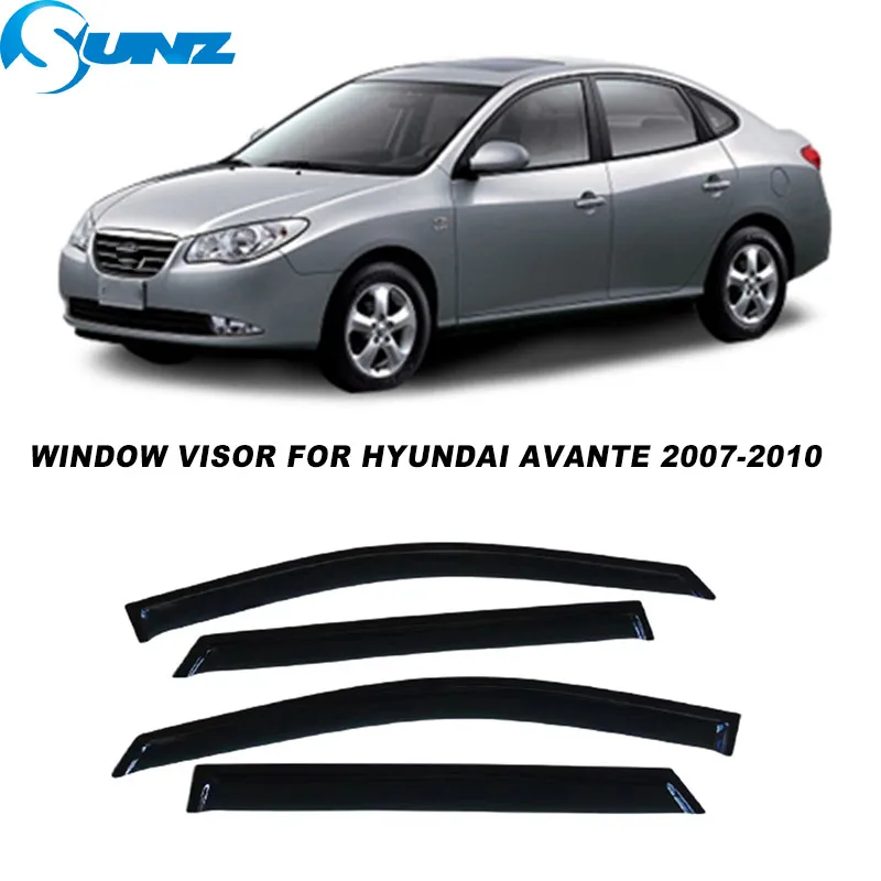 Side Window Visor For Hyundai Elantra Avante 2007 2008 2009 2010 4PCS Car Side Window Wind Deflectors Sun Rain Deflector Guard