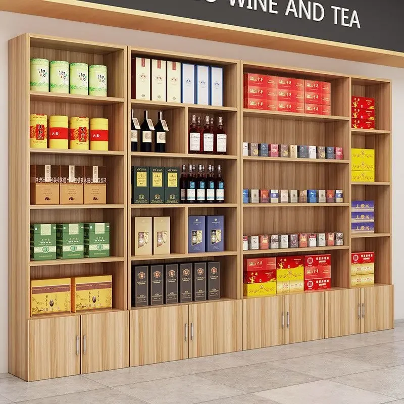 

Шкаф-витрина для чая, многофункциональная витрина для продуктов, сигаретный шкаф, полка, стойка, винный шкаф