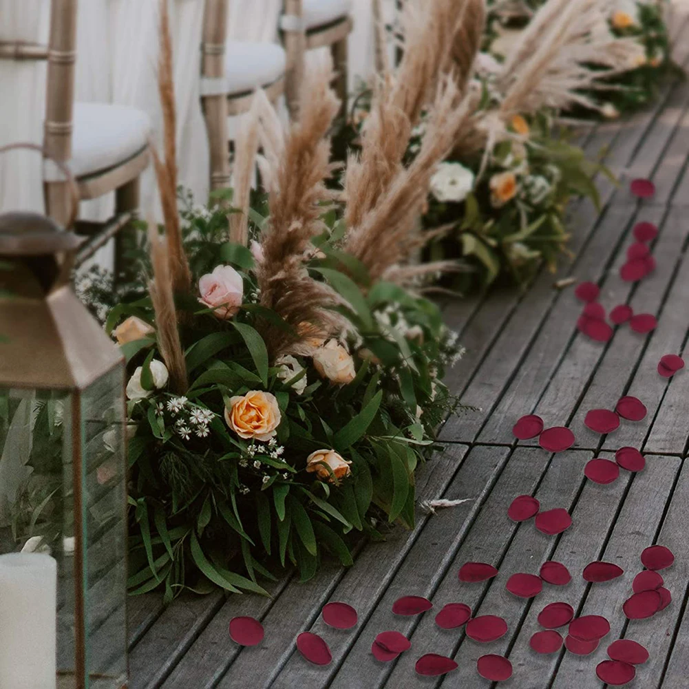 Pétalas rosas artesanais para meninas de casamento, seda artificial, decoração do dia dos namorados, 3-4 cm, 500pcs