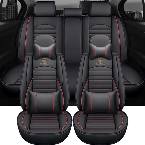 Universal Leather Auto Car Seat Covers For Golf 7 Megane 4 Cupra Formentor Nissan Qashqai j11 J10 E90 Interior Accsesories