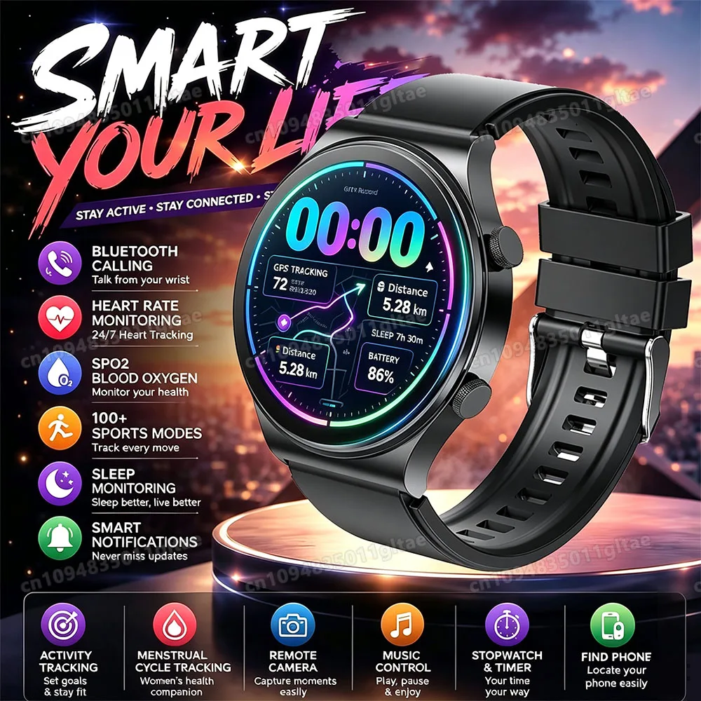 2026 New Smart Watch 5 Pro Heart Rate ECG Monitoring Bluetooth Call Wireless Charging Sleep Monitoring Weather Smamartwatch HW12