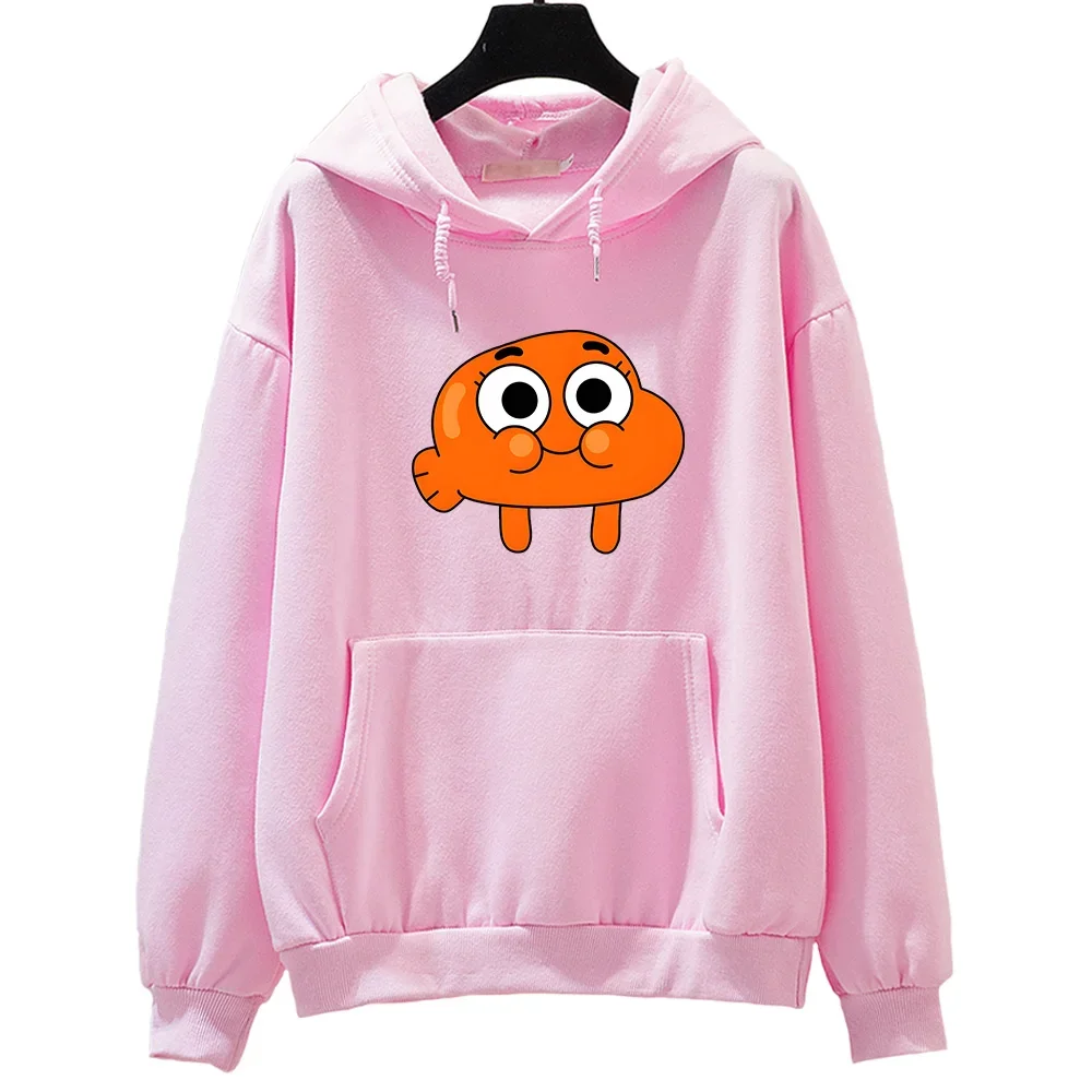 Gumball Wattersonn كارتون جرافيك مطبوعة مقنعين الرجال النساء هوديس عارضة فضفاض البلوز أربعة مواسم البلوز الشارع الشهير