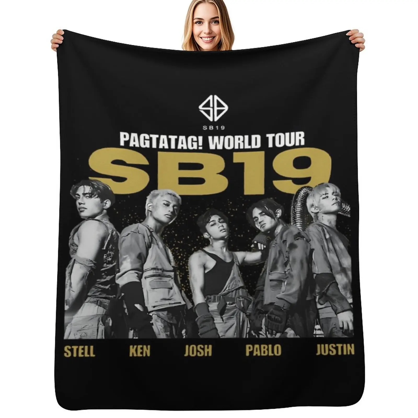 

SB19 World Tour Throw Blanket No Pilling Soft Warm Blanket for Bed