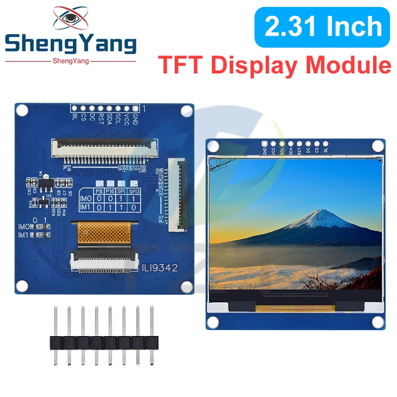 2.31 Inch 8PIN SPI 262K Color TFT LCD Display Screen Module ILI9342 Controller 320*240 (RGB) For Arduino