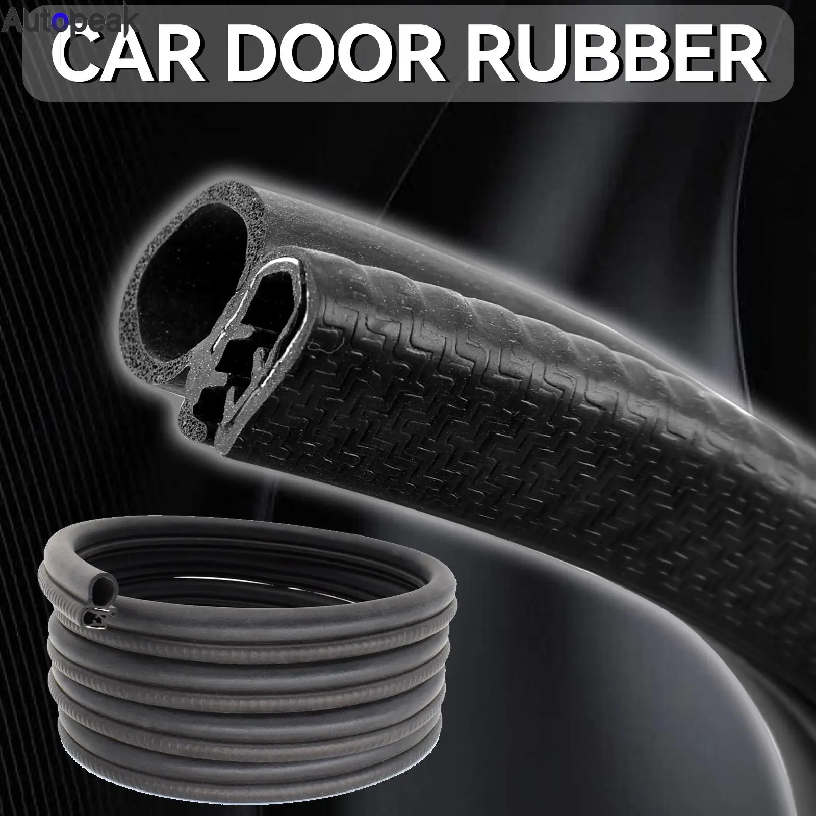 EPDM Seal Faixa Porta Trim, Weatherstrip, selagem com lado, lâmpada PVC, Dustproof, isolamento acústico, acessórios do corpo do carro, SUV,