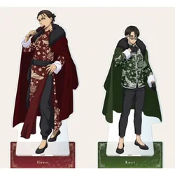Game Levi Ackerman Eren Yeager Acrylic Stand Doll Anime Figure Model Plate Cosplay Toy for Gift