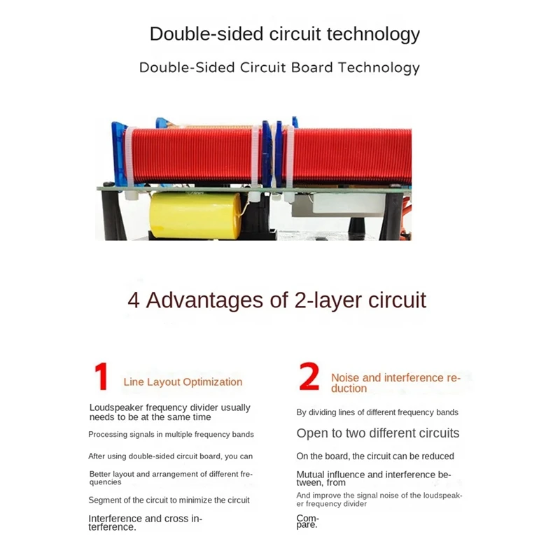 New-2X 800W 2 Way Speaker Audio Frequency Divider Treble Bass 2 Unit Crossover Filters DIY HIFI Home Theater