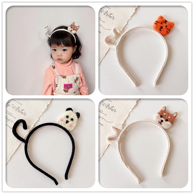 

15pcs Boutique Felt Cartoon Animal Hairbands Panda Tiger Dog Hard Headbands Princess Headwear Fashion Hair Accessories for Girls