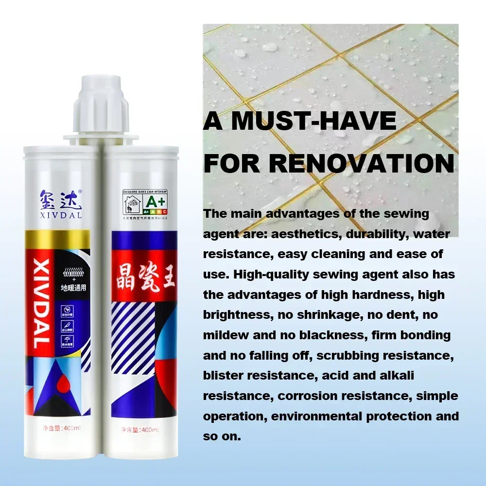 Tile Grout Wall Seam Color for Tiles Floor Bathroom Decontamination Seam Repair Cleaner Agent Paint Tile Sealant Corner Pointing