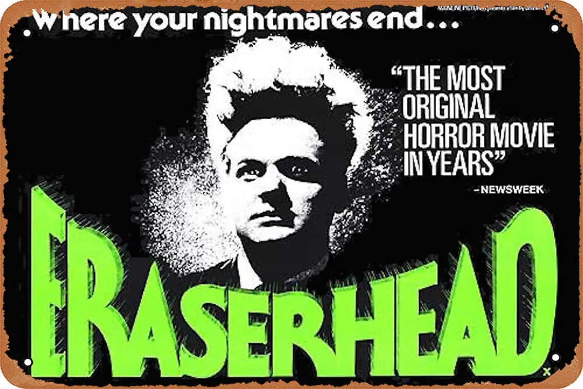 NIUMOWANG Metal Sign - Eraserhead Tin Poster 12 X 8 Inches