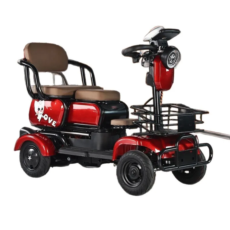New Electric Four-wheeler Elderly Leisure Scooter Small Four-wheeler Pick Up and Drop Off Children