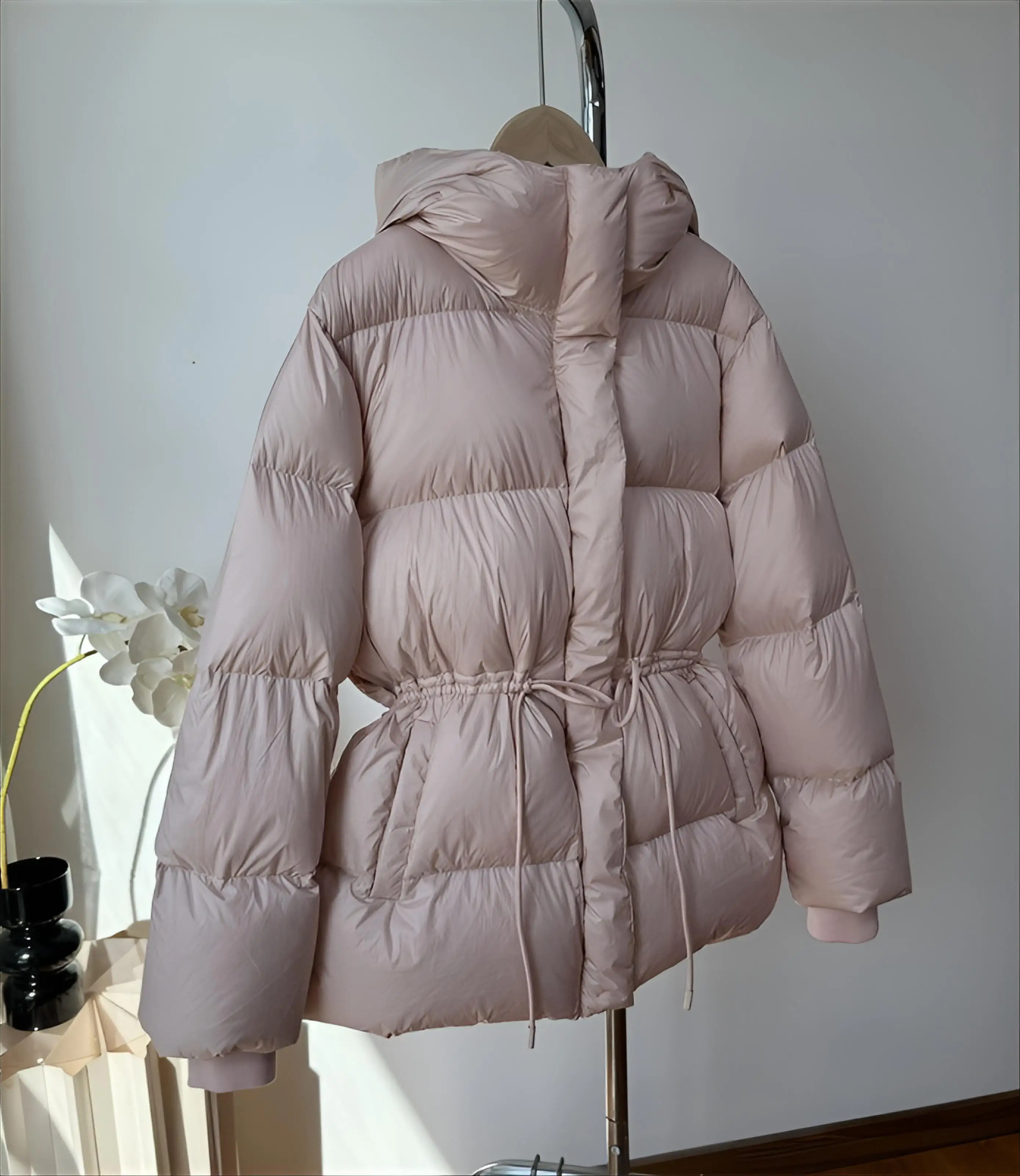 

Новые женские пуховые парки: утепленная верхняя одежда с регулируемым высоким воротником, зеленые, приталенные, однотонные, стеганые, из смесовой ткани, для отдыха, ветрозащитные