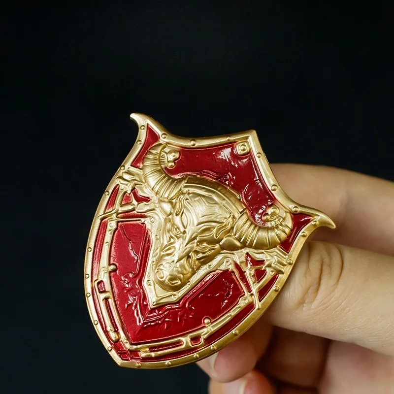 6 cm Divine Bull Shield Legering Anime Model Ambachten Desktop Decoratie Spel Randapparatuur Collectie Prachtige Festival Geschenken Speelgoed Kid
