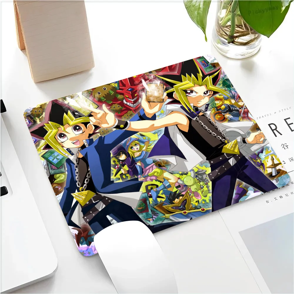 Yu Gi Oh Yugi Muto Mousepad Small LockEdge Mouse Pad For Gamers Computer Desk Pad Rectangular Anti-slip Rubber