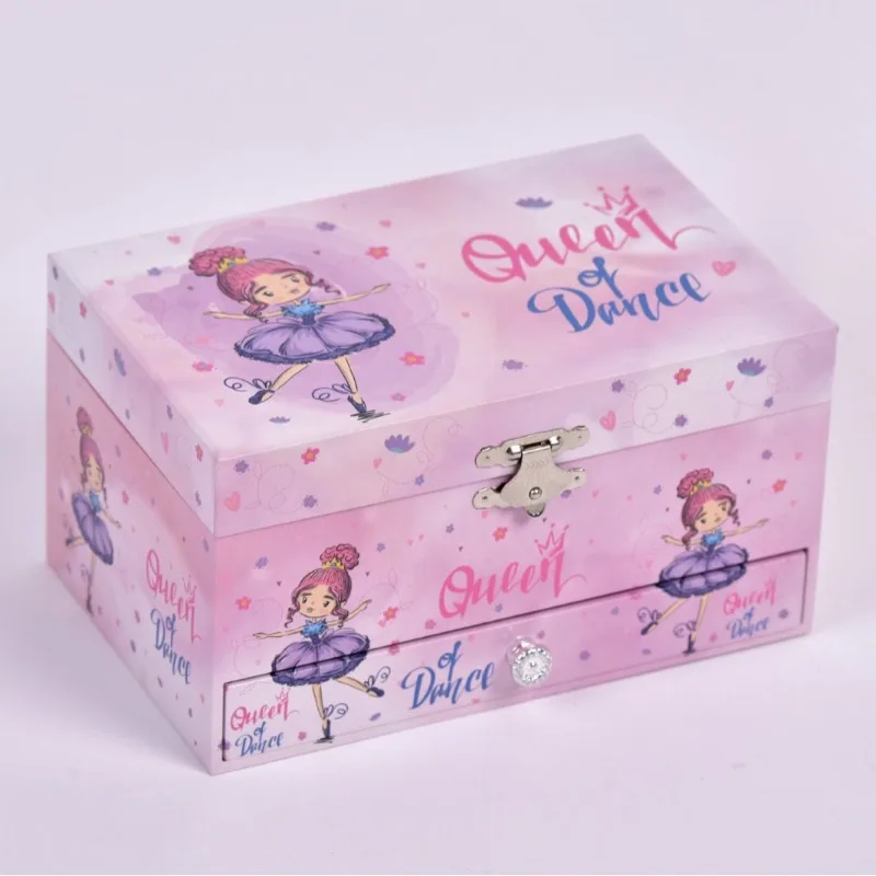 7-inch Girl Dance Ballet Music Cassette Drawer Children\'s Jewelry Storage Music Box Birthday Gift Children\'s Day Christmas Gift