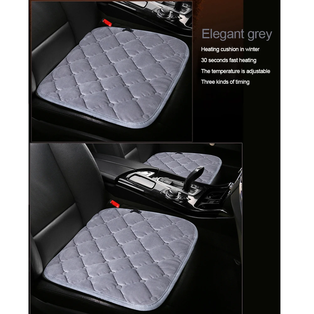 

DC 12V USB автомобильная подушка с подогревом, универсальное сиденье с электрическим подогревом, подушка для сиденья для домашнего офиса, автомобиля серого цвета