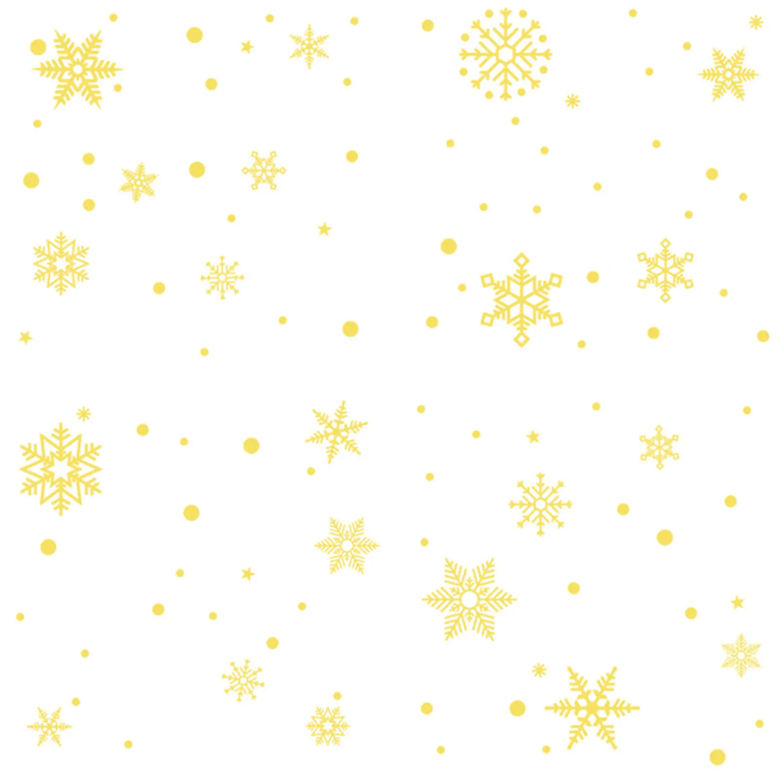 Snowflake Window Clings Gold Snow Window Decorations Winter Party Ornaments For Retail Shop Children Home Office Windows