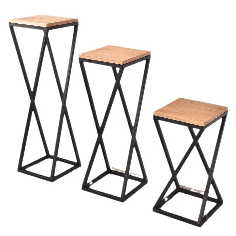 

Новая полка из кованого железа в китайском стиле с орнаментом из цельного дерева, комбинированная полка от пола до потолка, балконная стойка для цветочных горшков, отель