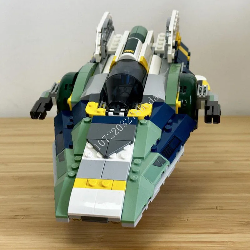 475PCS A-Wing Prototype Starfighter Space War Military MOC SpaceShip Battle Model Building Blocks DIY Education Model Toys Gift