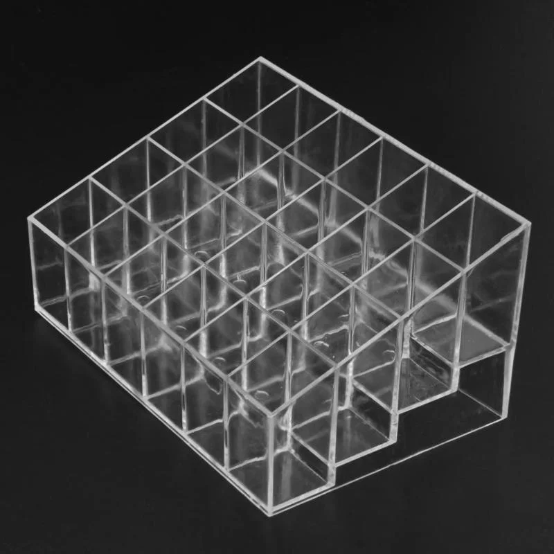 24 Grid Acrylic Lipstick Holder Lipstick Display Stand Holder Lipstick Stand Case Makeup Organizer Cosmetic Jewelry Storage Box