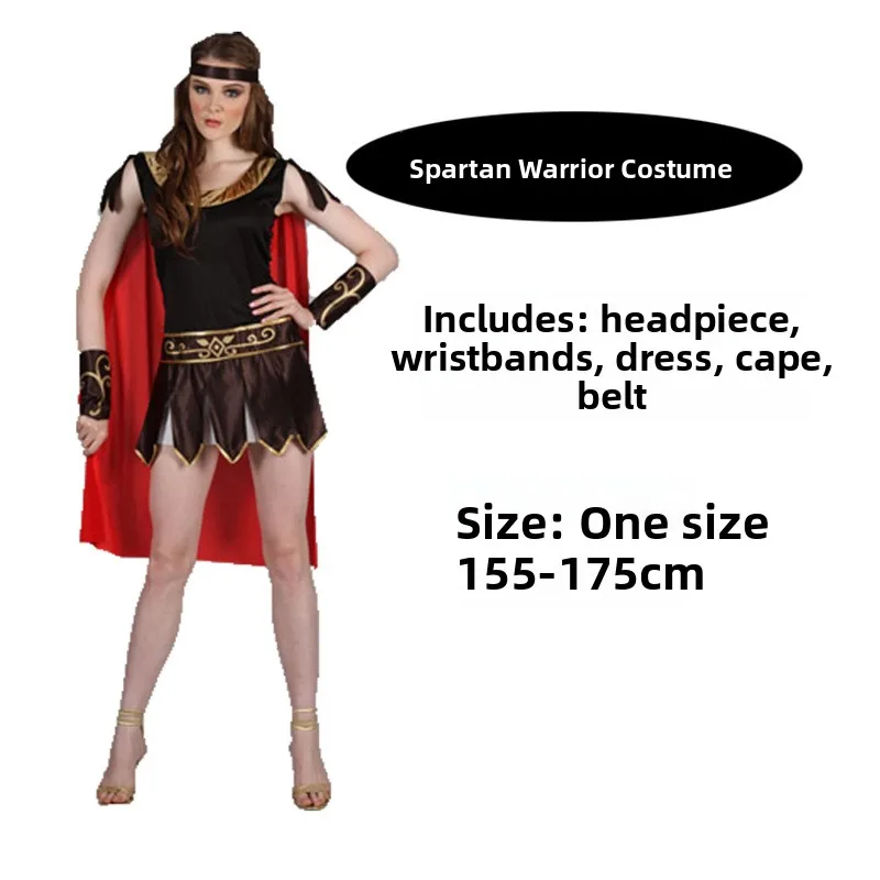 

loween Par Costume Adult Men Women Roman Warrior Gladiators Spartan Fighter Clothes Children Parent-Child Activi