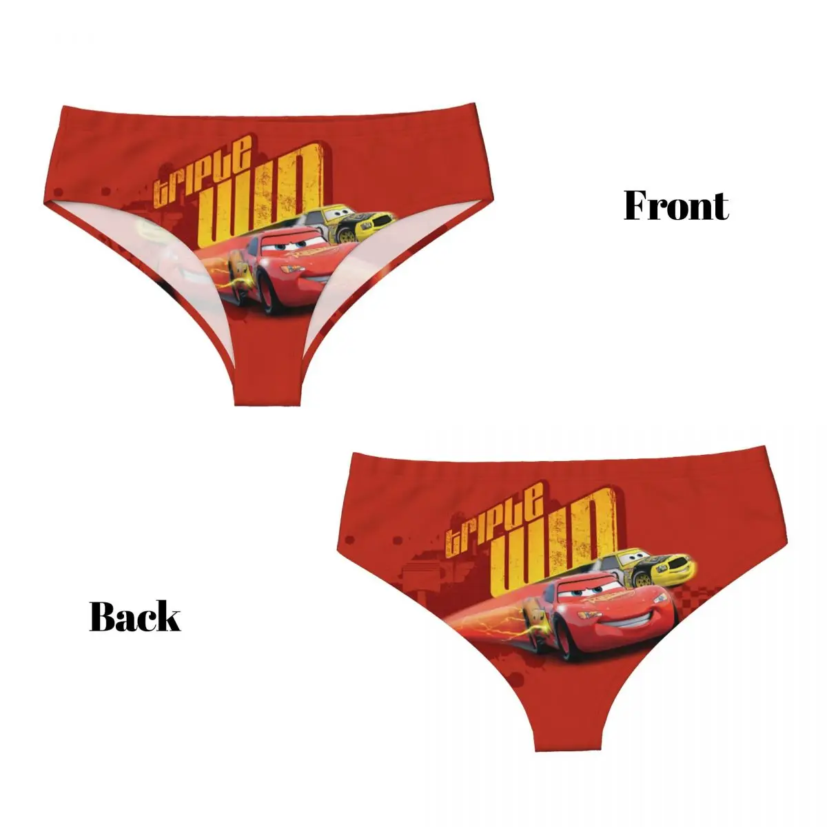 مخصص النساء البرق ماكوين سيارات سراويل قصيرة الإناث تنفس الكرتون الملابس الداخلية السروال