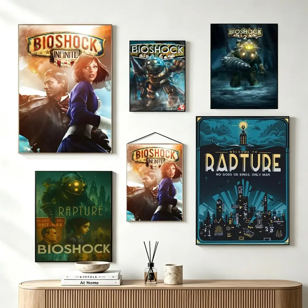 Fictional character Rapture Poster Self-Adhesive Wall Art HD Print For Dorm Teen Room Decor Gift