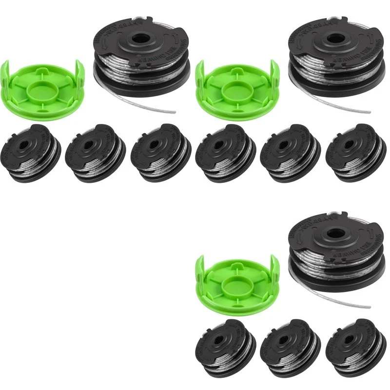 Weed Eater Dual Line String Trimmer Replacement Spool For Greenworks 2900719,20Ft 0.065Inch (12 Spool + 3 Cap)-ABHG