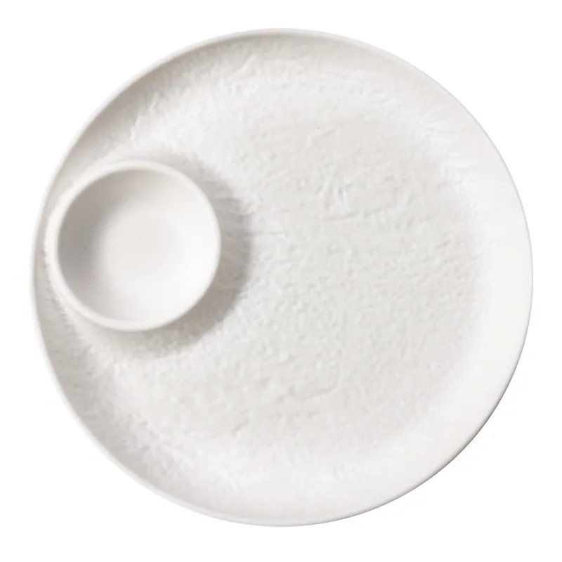 Японская тарелка для суши в стиле ретро с отделением для соуса Элегантный керамический поднос Фарфоровая тарелка для закусок для суши-соук