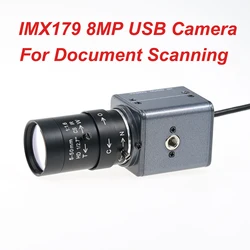 GXIVISION 8MP IMX179 HD Camera 4K USB Driver Free,3264x2448 15fps,  With 5-50mm/2.8-12mm Manual Zoom CS Lens,For Document scan