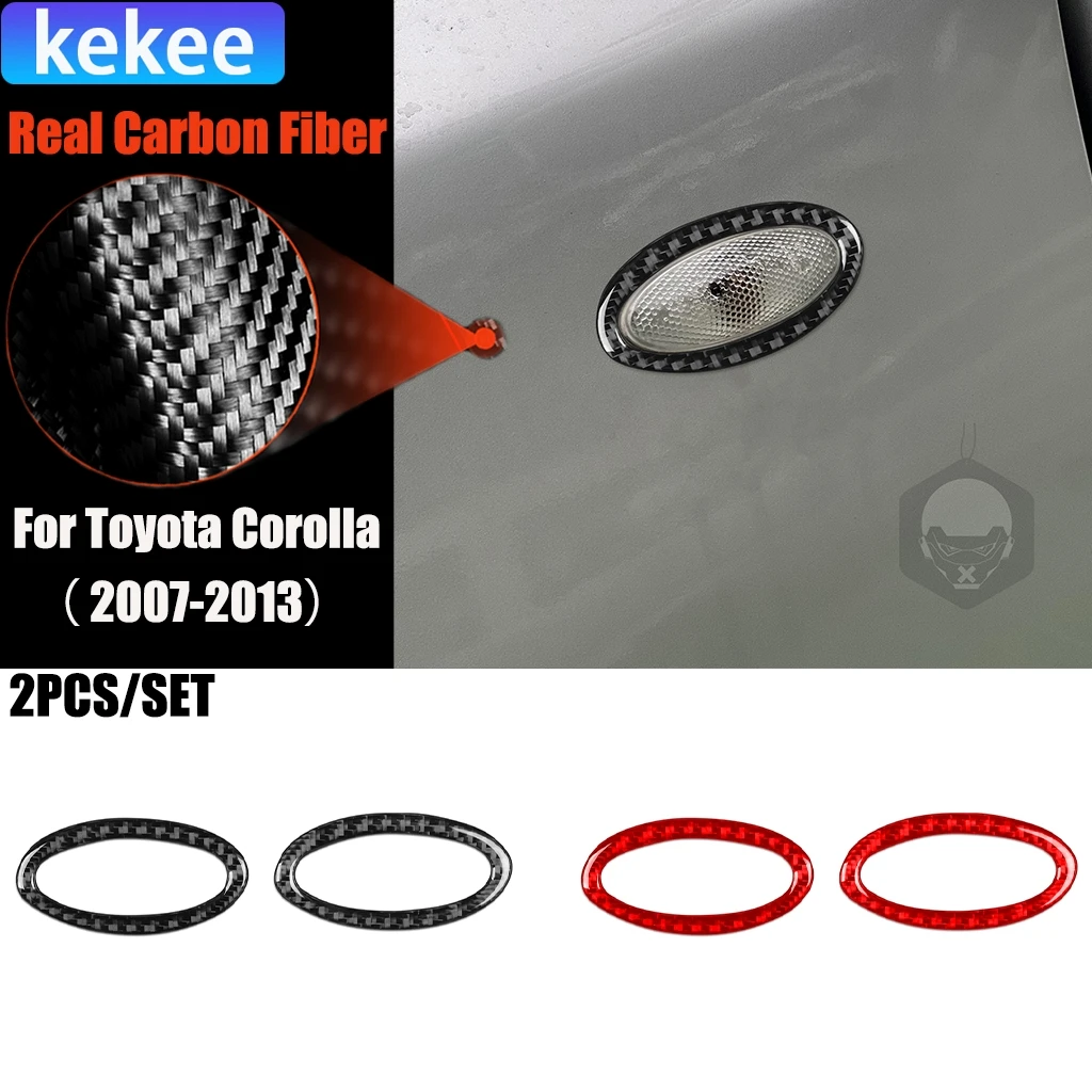 

Carbon Fiber Car Accessories Turn Signal Decorative Modified Exterior Trim Cover Sticker For Toyota Corolla 2007 2008 2009-2013