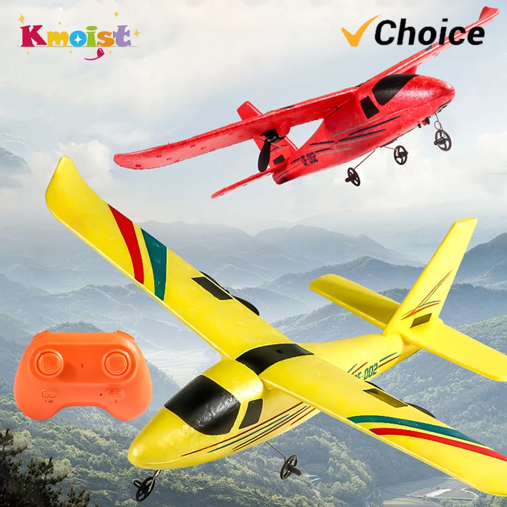 Remote Control Glider DIY Assembly Fixed Wing EPP Aircraft Children Remote Control Aviation Model Toys for Kids Christmas Gifts