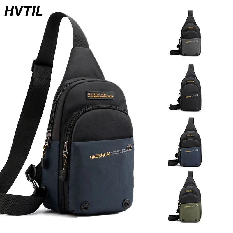 

HVTIL Luxury Waterproof Chest Shoulder Bag Stylish Men Multifunctional Small Sling Crossbody Pack Travel Bolsas Free Shipping